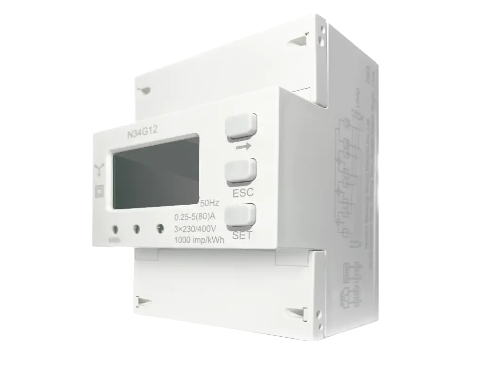 AUXSOL three-phase rail-mounted meter